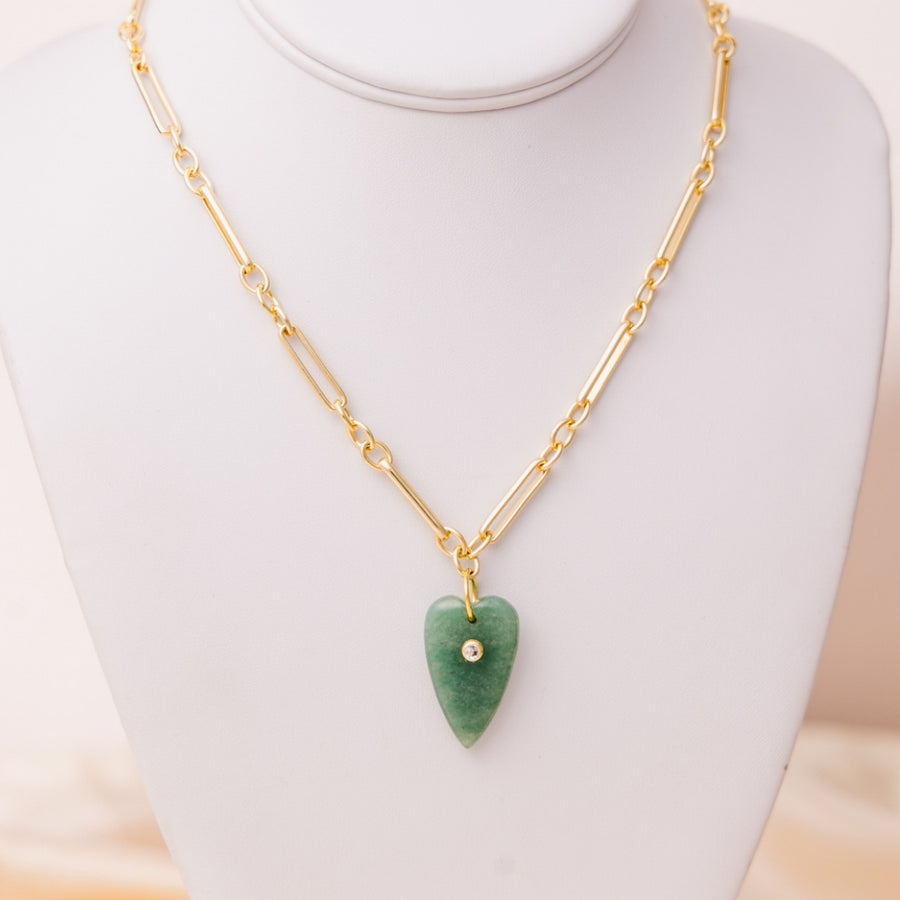 taudrey big on love necklace sage