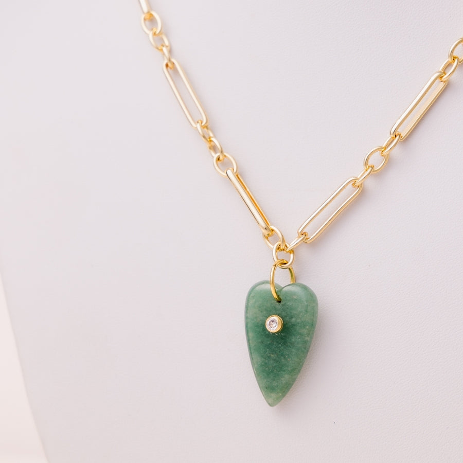 taudrey big on love necklace sage