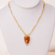 taudrey big on love necklace amber