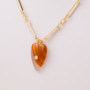 taudrey big on love necklace amber