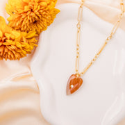 taudrey big on love necklace amber