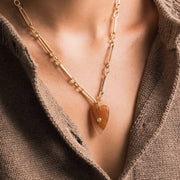 taudrey big on love necklace amber