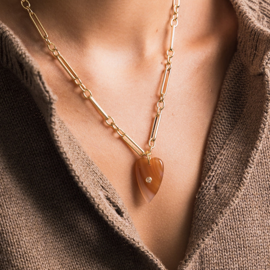 taudrey big on love necklace amber