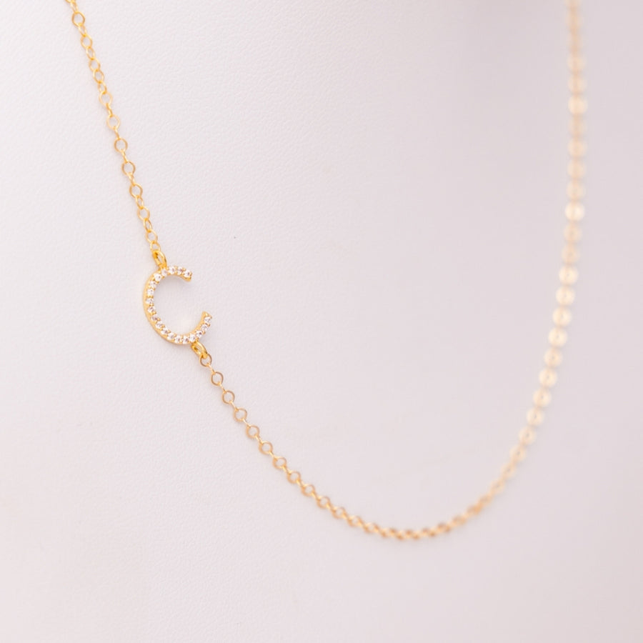 taudrey fancy initial necklace
