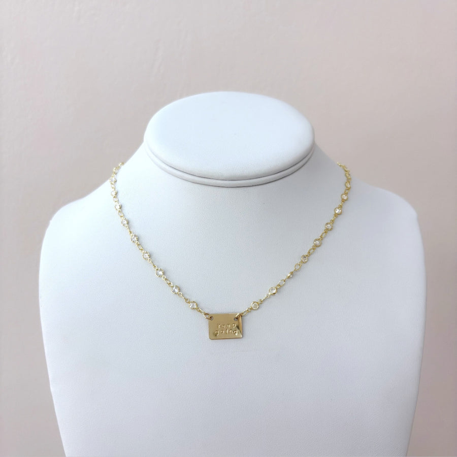 taudrey glow girl plate necklace