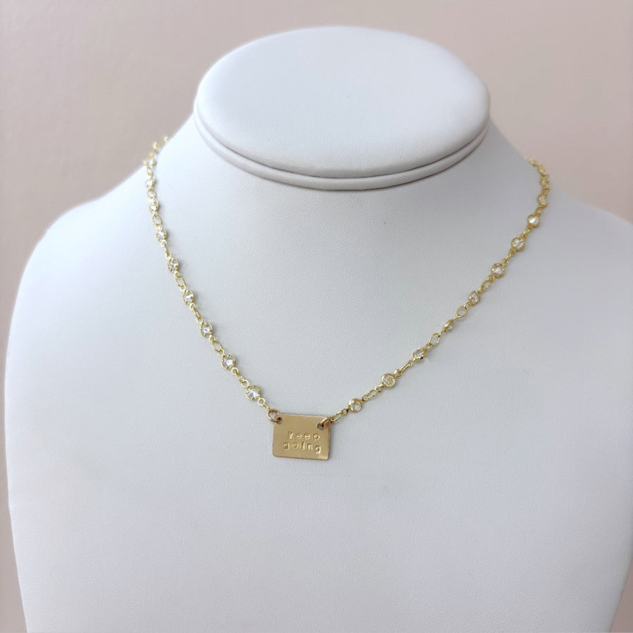 taudrey glow girl plate necklace