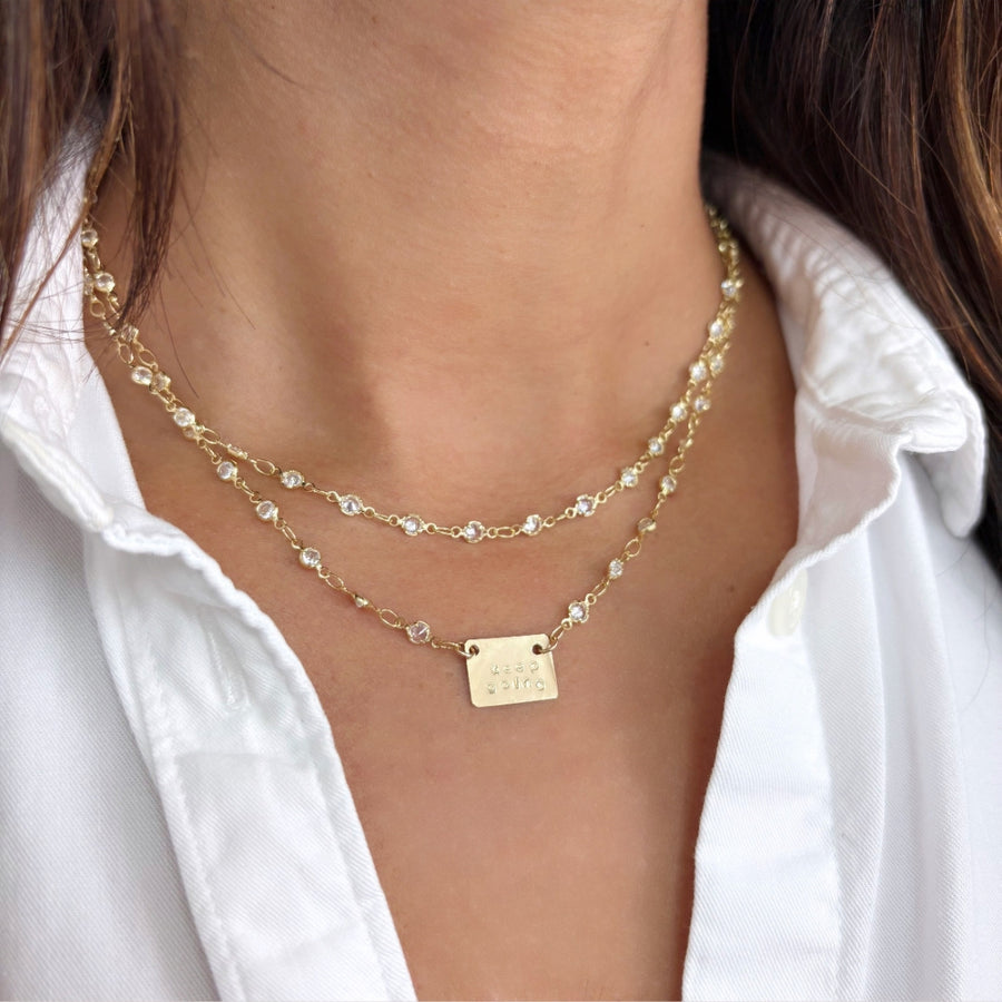 taudrey glow girl plate necklace