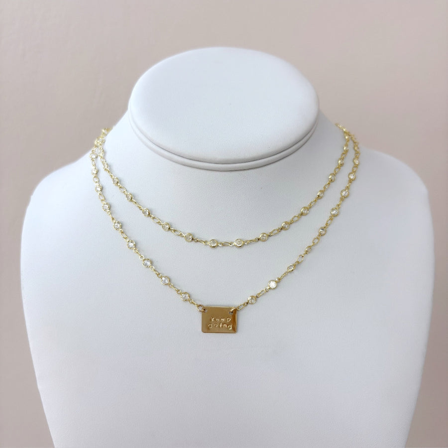 taudrey glow girl plate necklace