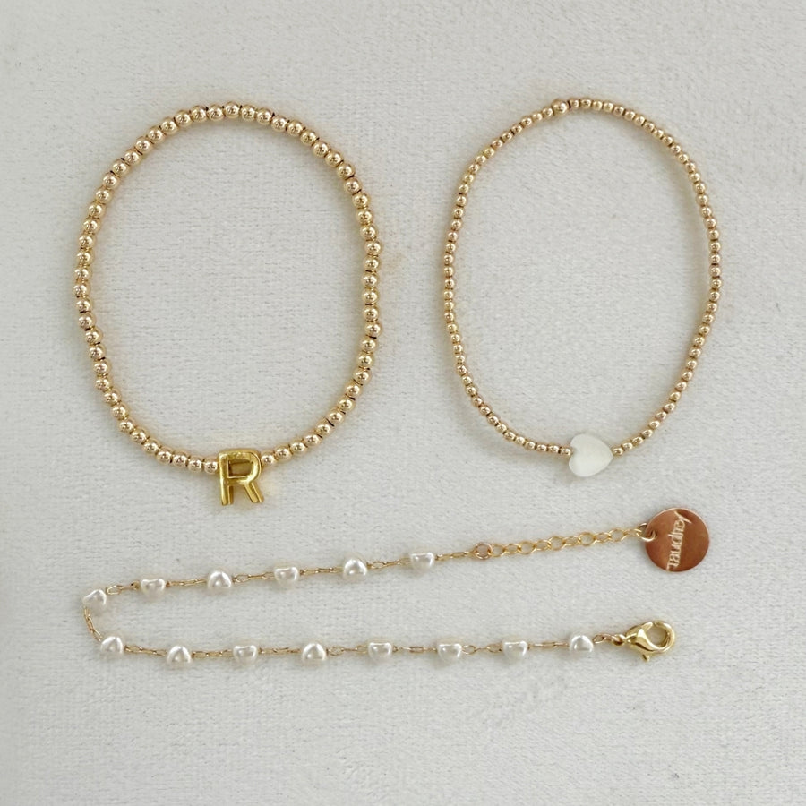 taudrey p.s. i love you bracelet stack