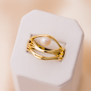 taudrey pearl of mine ring