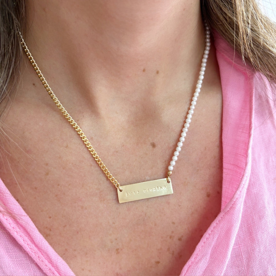 taudrey the mantra mix plate necklace