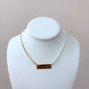 taudrey the mantra mix plate necklace