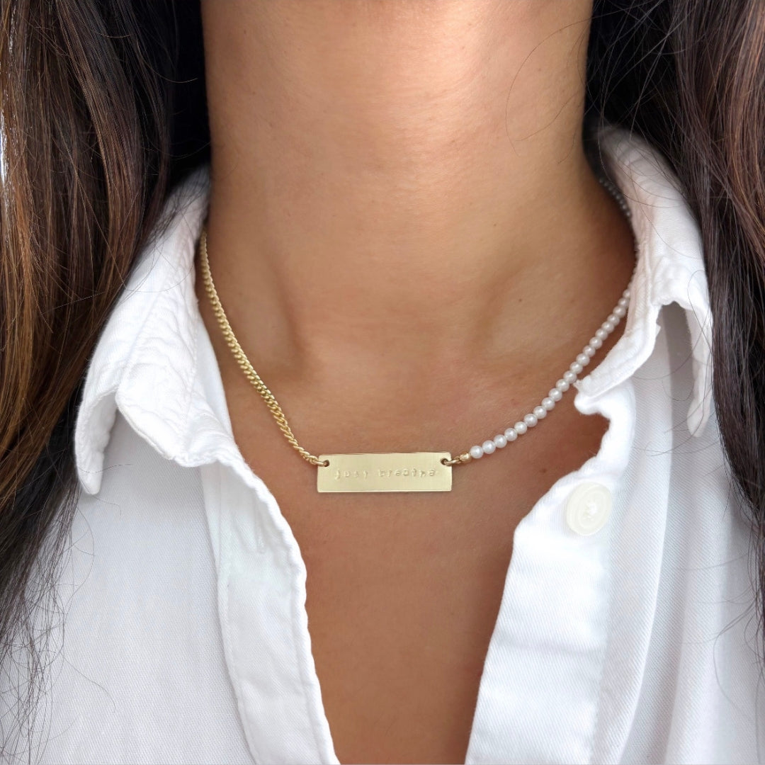 taudrey the mantra mix plate necklace