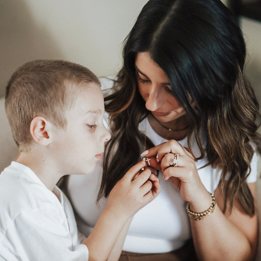 Momma's Lucky Charm Necklace by Paula Mazet