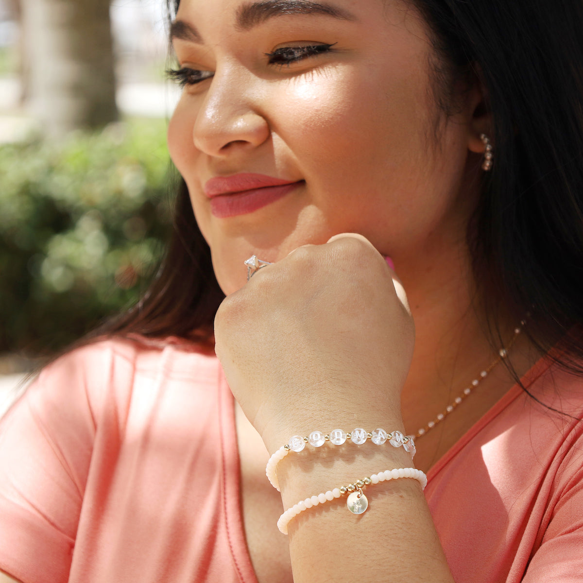 Peach Sorbet Bracelet Set (Mommy and Me Available)