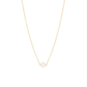 girls kids gold necklace with pearl