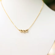 taudrey best all around gold beads chain necklace