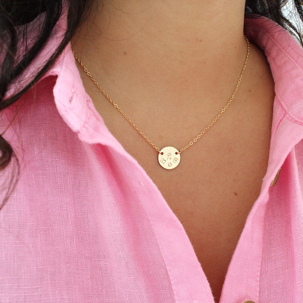 taudrey show your support breast cancer awareness necklace support mom personalized handcrafted