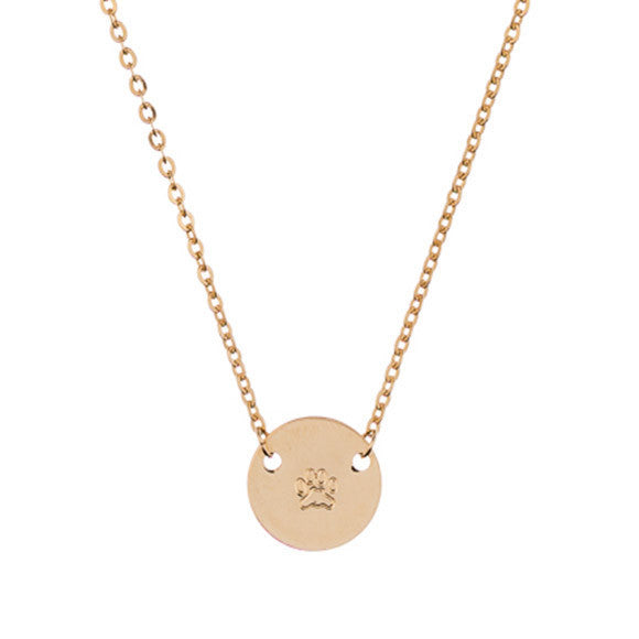 taudrey mini coin symbol necklace stamp detail dog paw