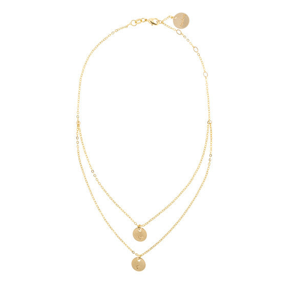 taudrey Double Booked choker necklace Gold Chain Layered