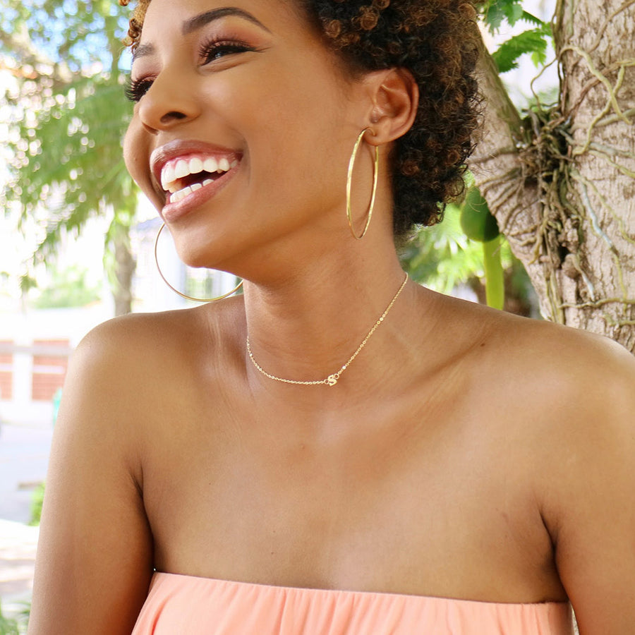 taudrey hula hoop earrings gold large