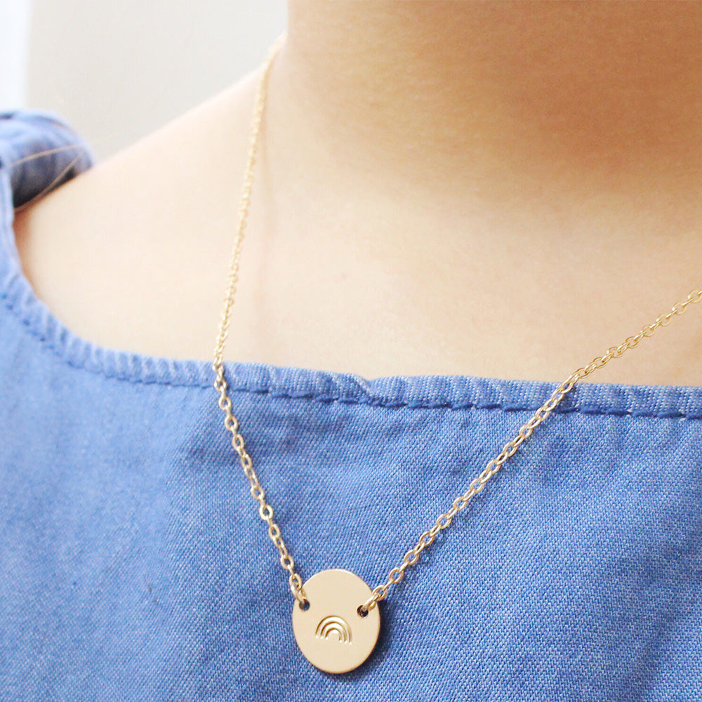 taudrey kids fun symbol mini coin necklace