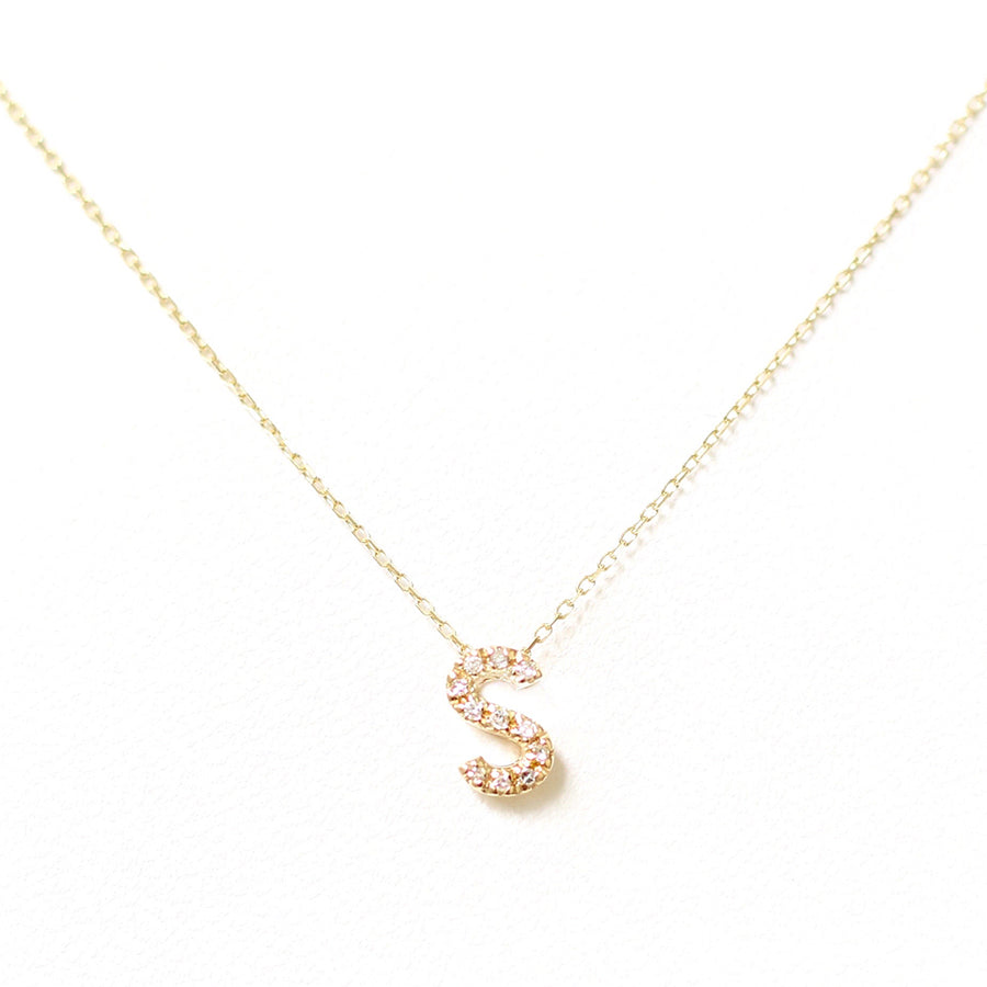 taudrey luxe worth it necklace 14k yellow gold pave diamonds personalized charm letter initial