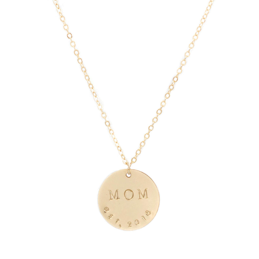 taudrey momma bear necklace taudrey dainty gold necklace personalized statement charm mom established date necklace 
