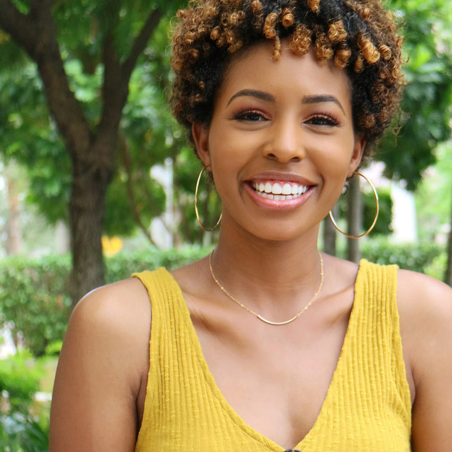 taudrey hula hoop earrings gold large