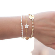 taudrey twinkle bracelet gold chain bracelet pearl star