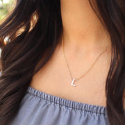 taudrey write me a letter necklace pearl letter detail