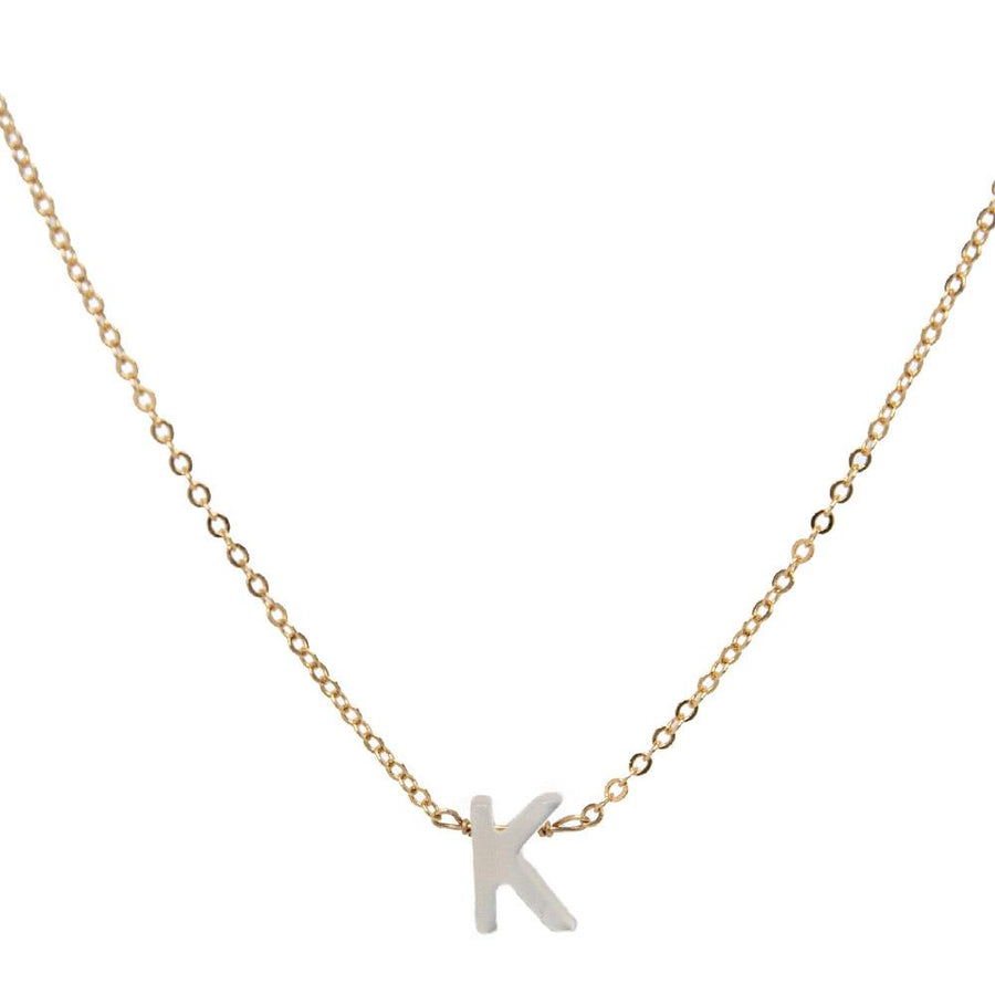 taudrey write me a letter necklace pearl letter detail