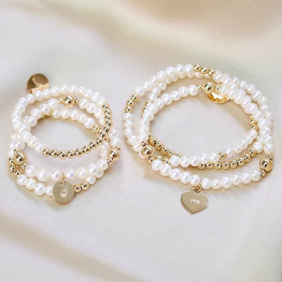 Girls Love Pearls Bracelet Set (Mommy and Me Available)