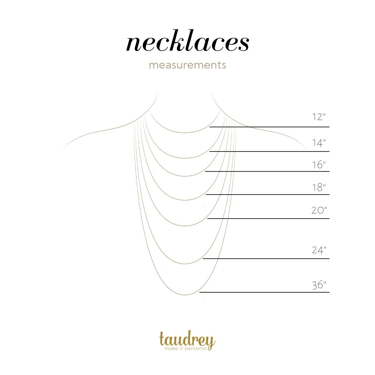 necklace size chart