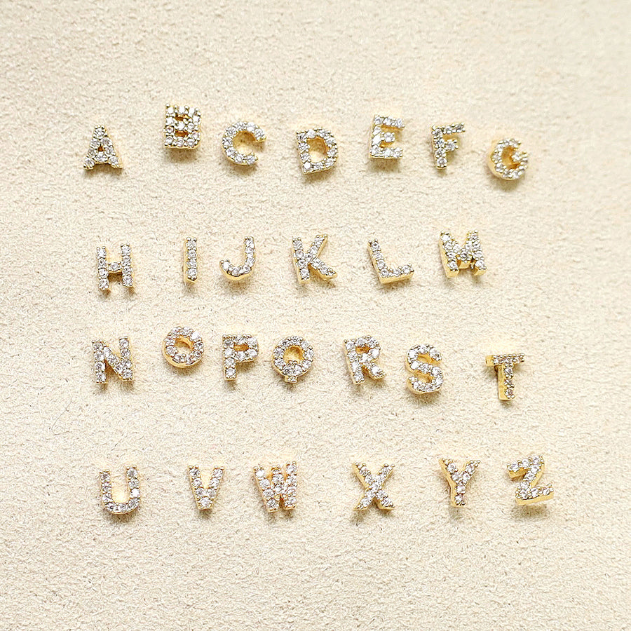 Taudrey Girl Initial Stud Earrings