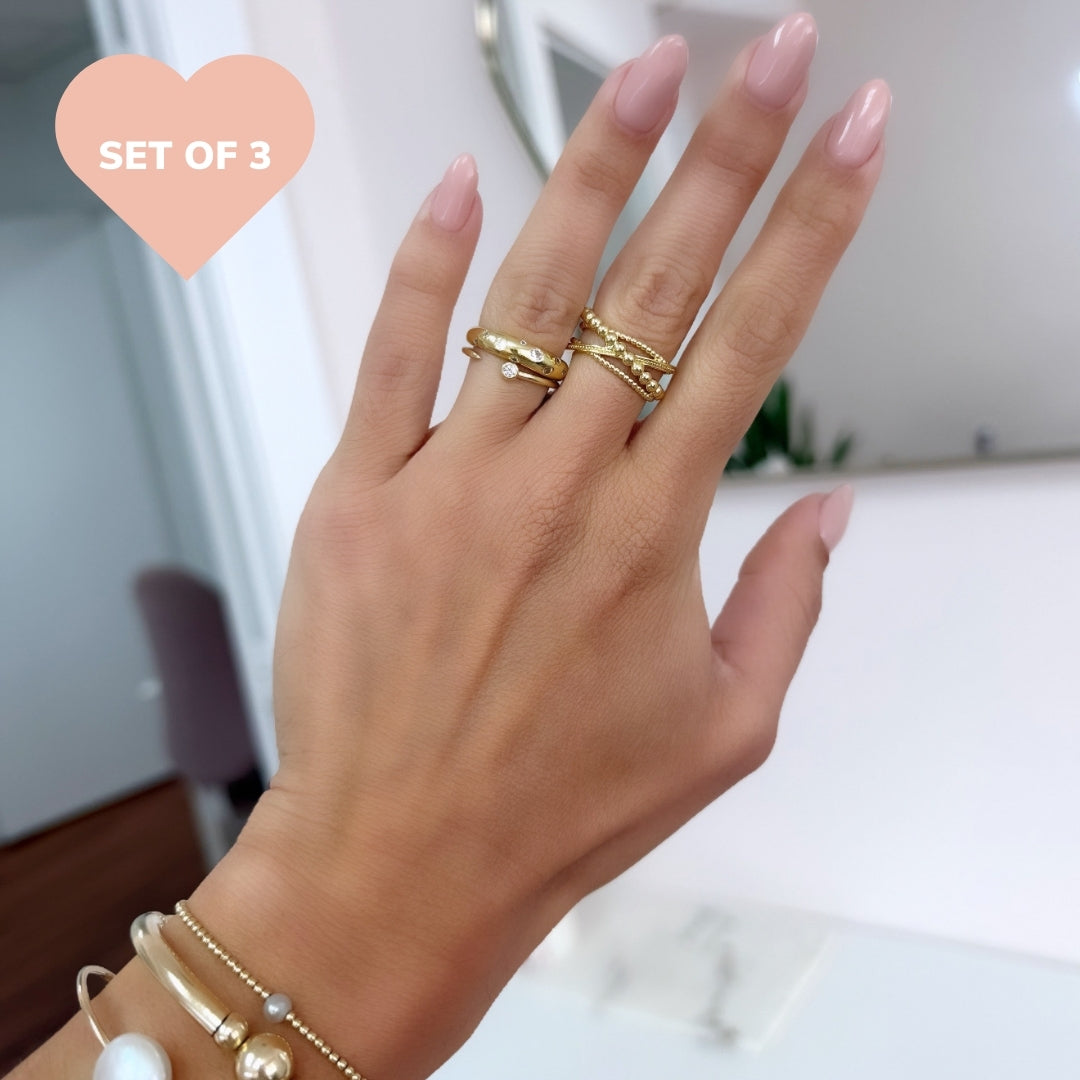 Golden Trio Ring Stack