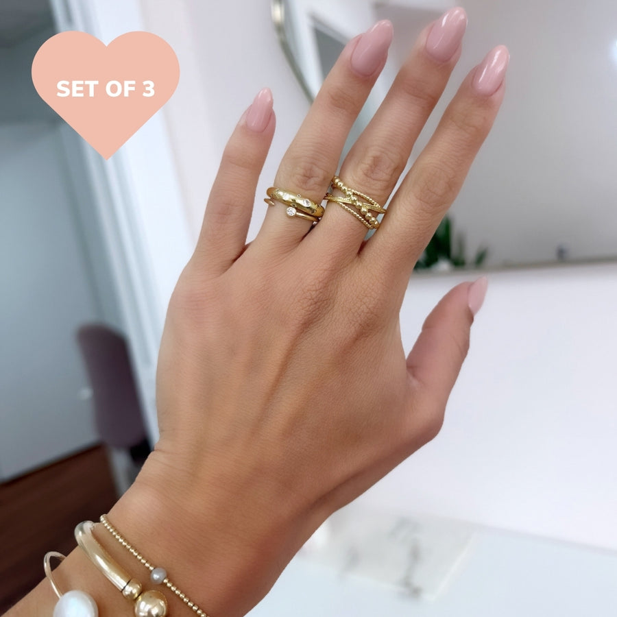 Golden Trio Ring Stack