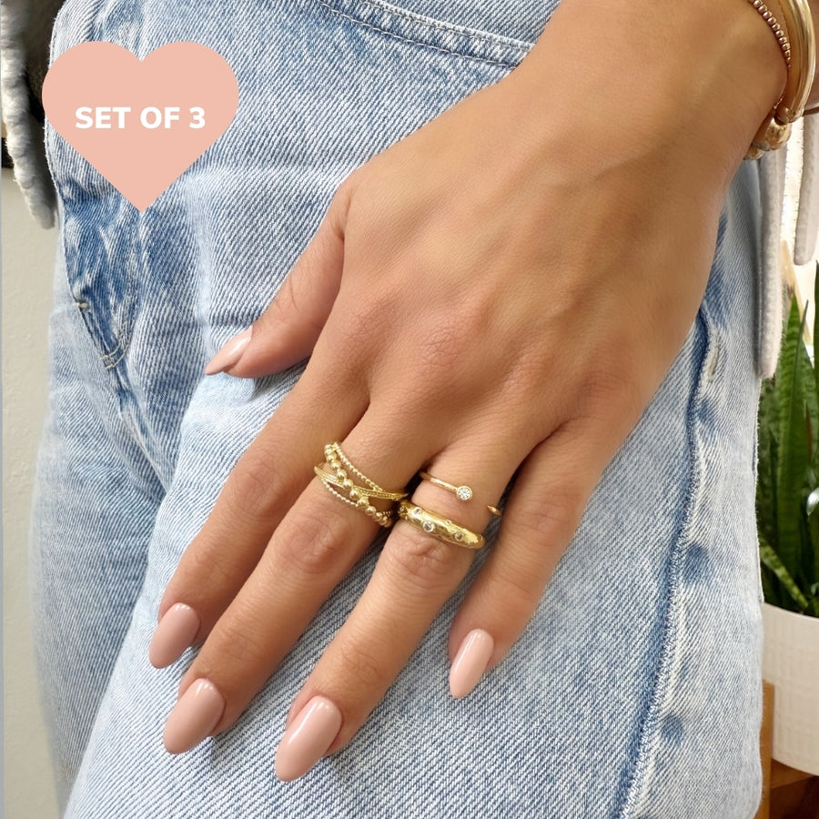 Golden Trio Ring Stack