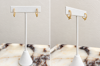 Golden CZ Earrings Gift