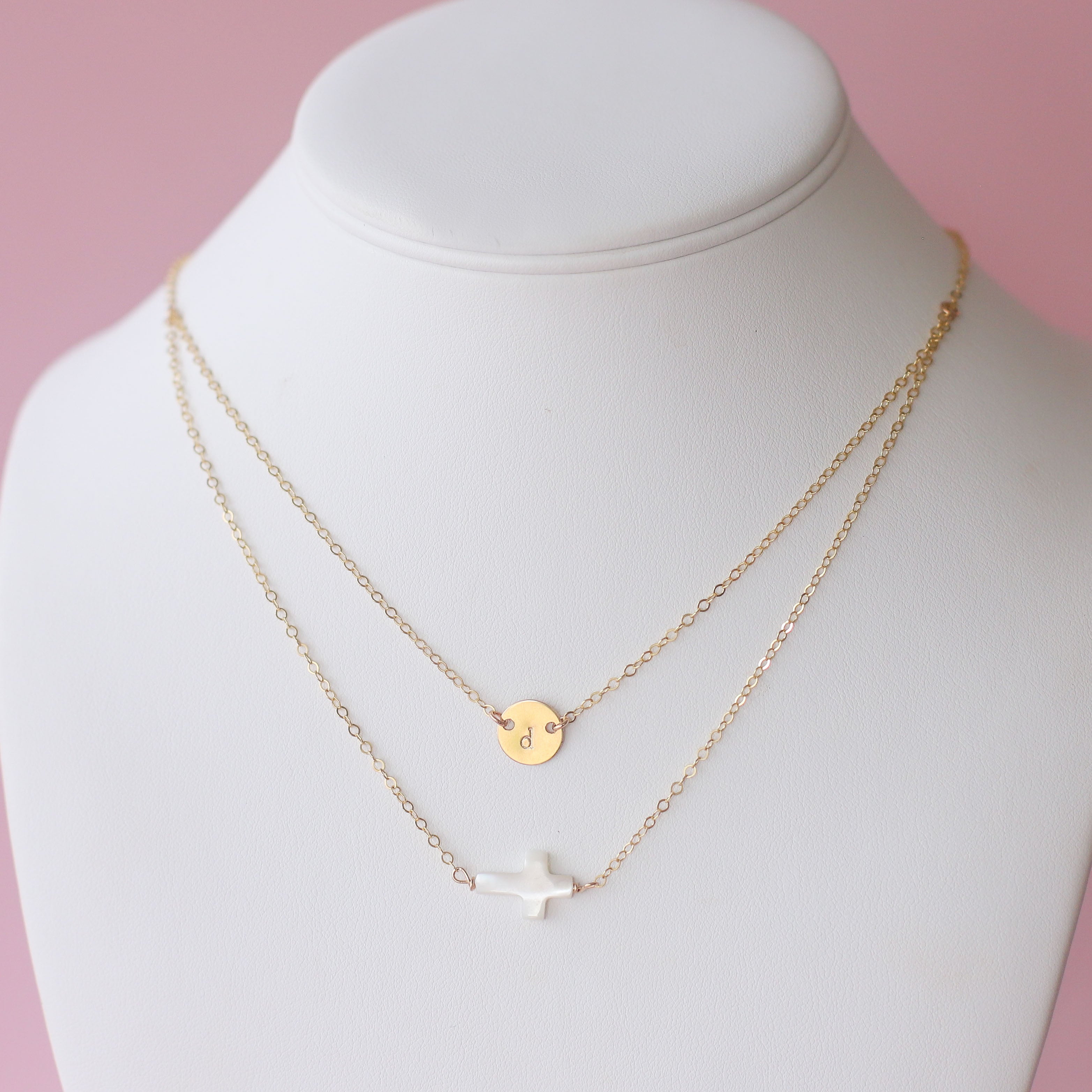 14K Gold Plated Layered Initial Initial Necklace With Cute Diamond Letter  Pendant Perfect Gift For Women And Girls From Damai999, $4.83 | DHgate.Com