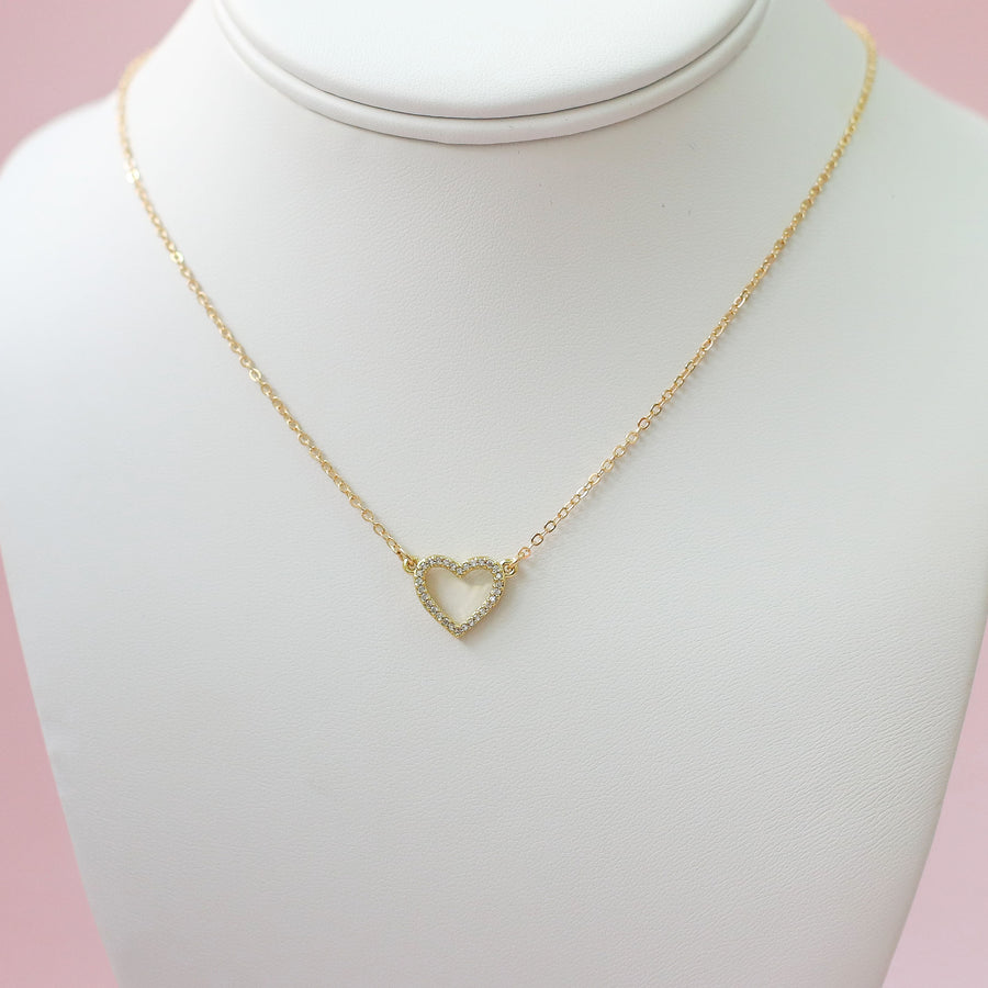 #38 Sample Crystal Heart Necklace
