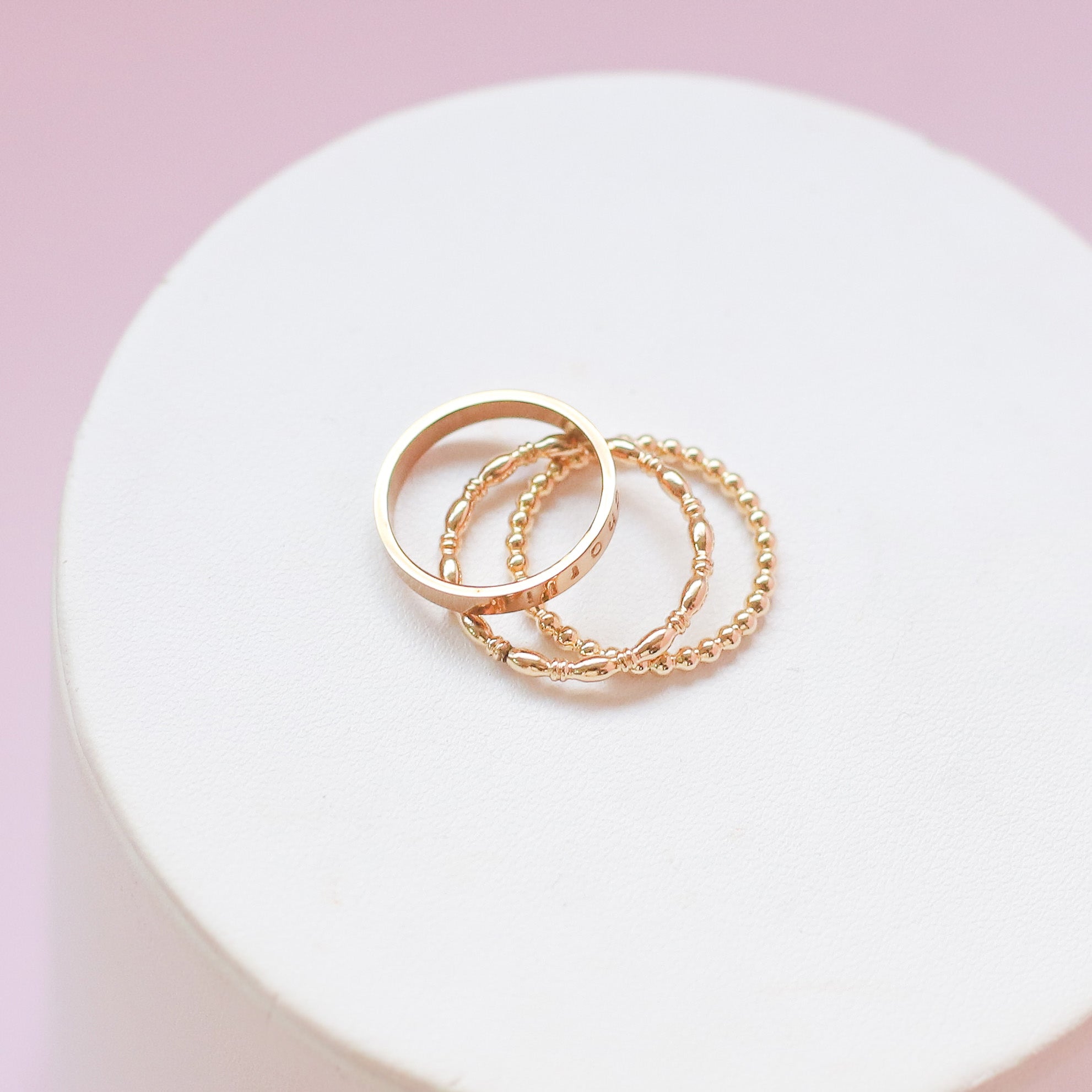 Struck Gold Ring Stack