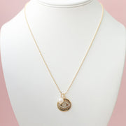 #3 Sample Long Gold Evil Eye Necklace