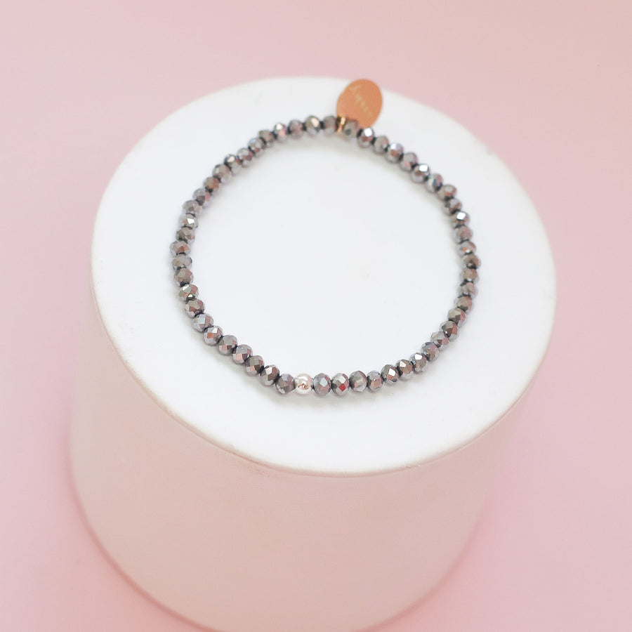 #20 Sample Silver Beaded Bracelet
