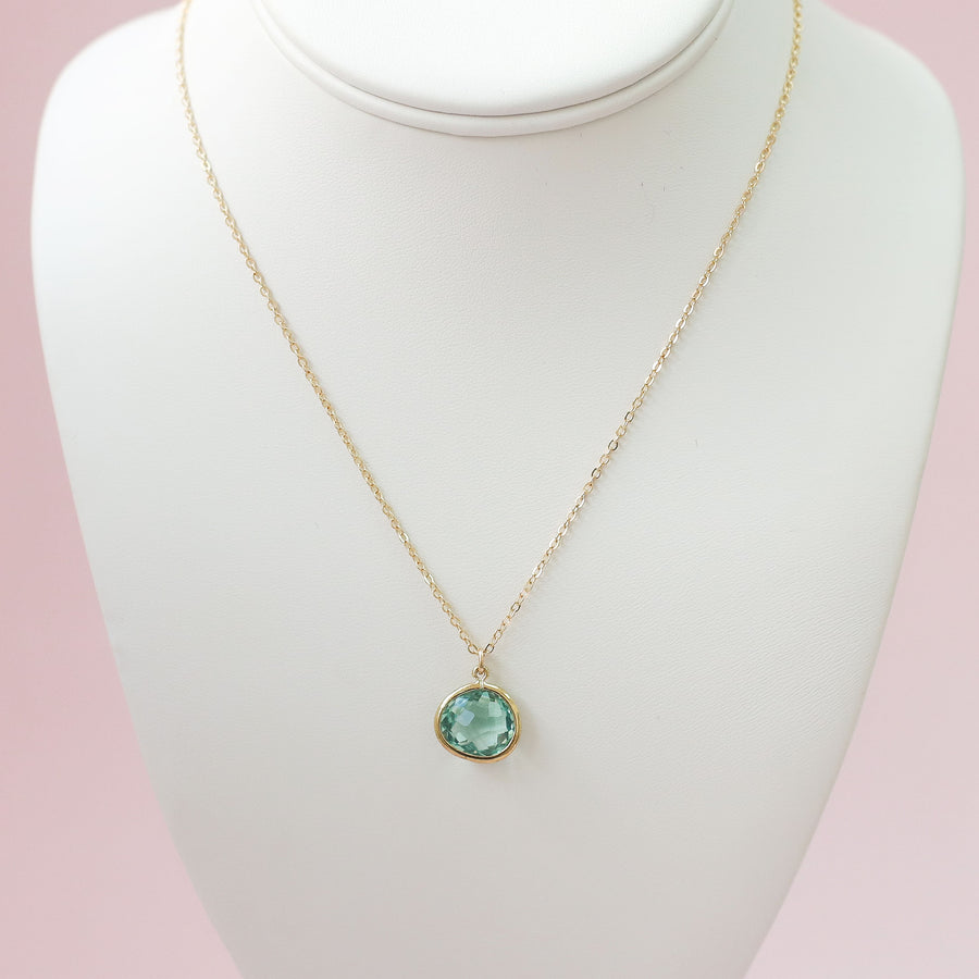 #23 Sample Necklace with Hanging Blue Gem