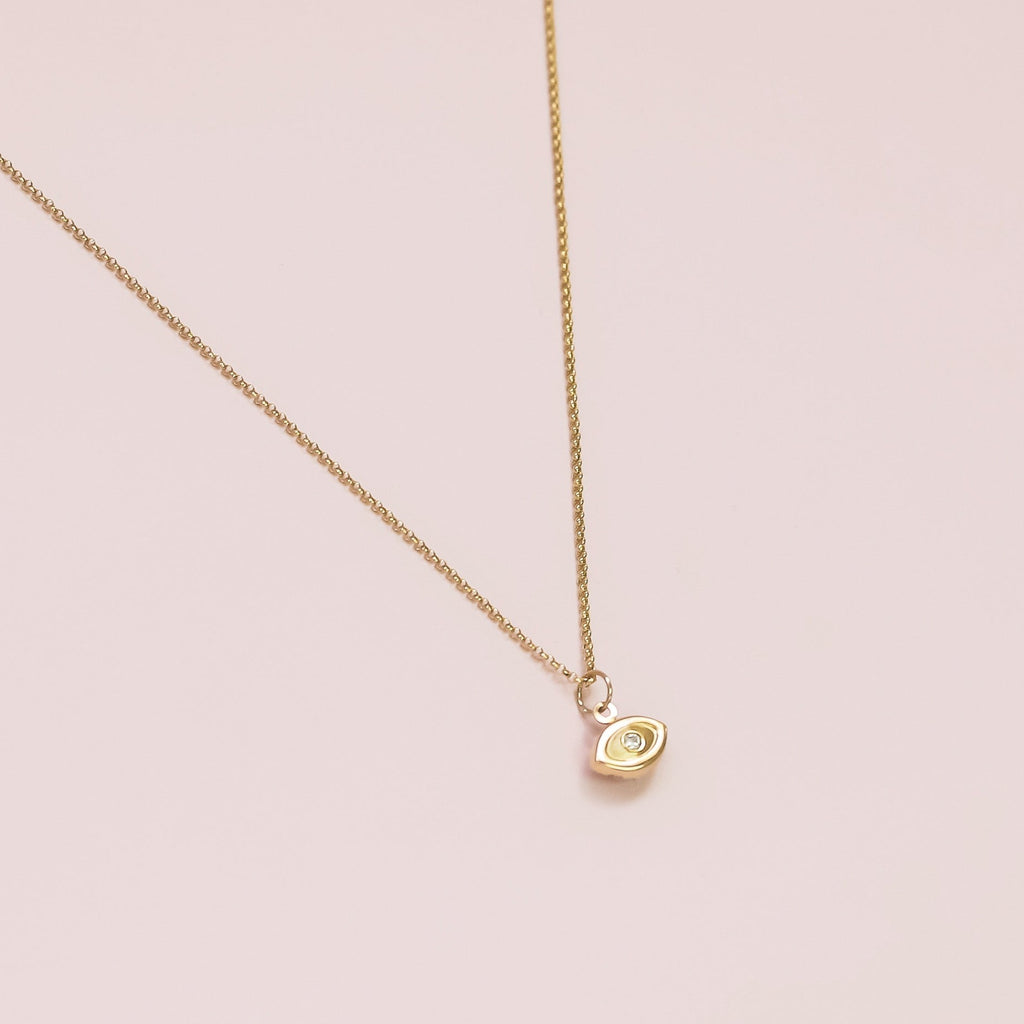 taudrey luxe: Worth it Necklace, 14k Gold, Pave Diamond Initial