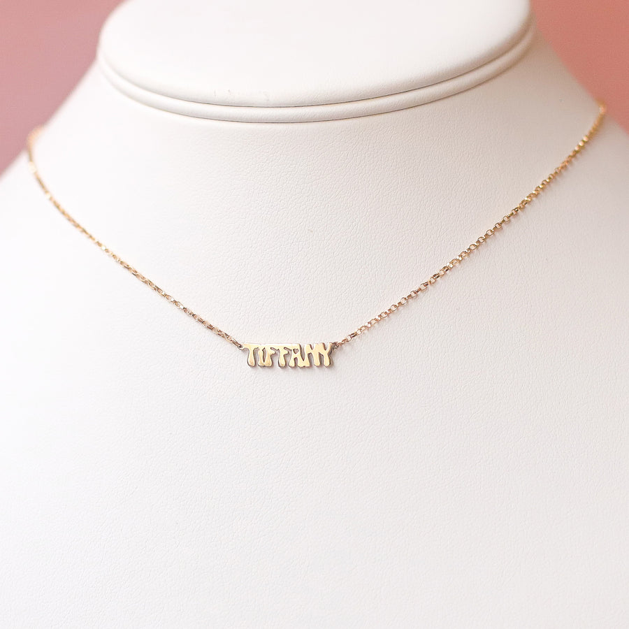 taudrey luxe: Name Necklace (14K Gold)