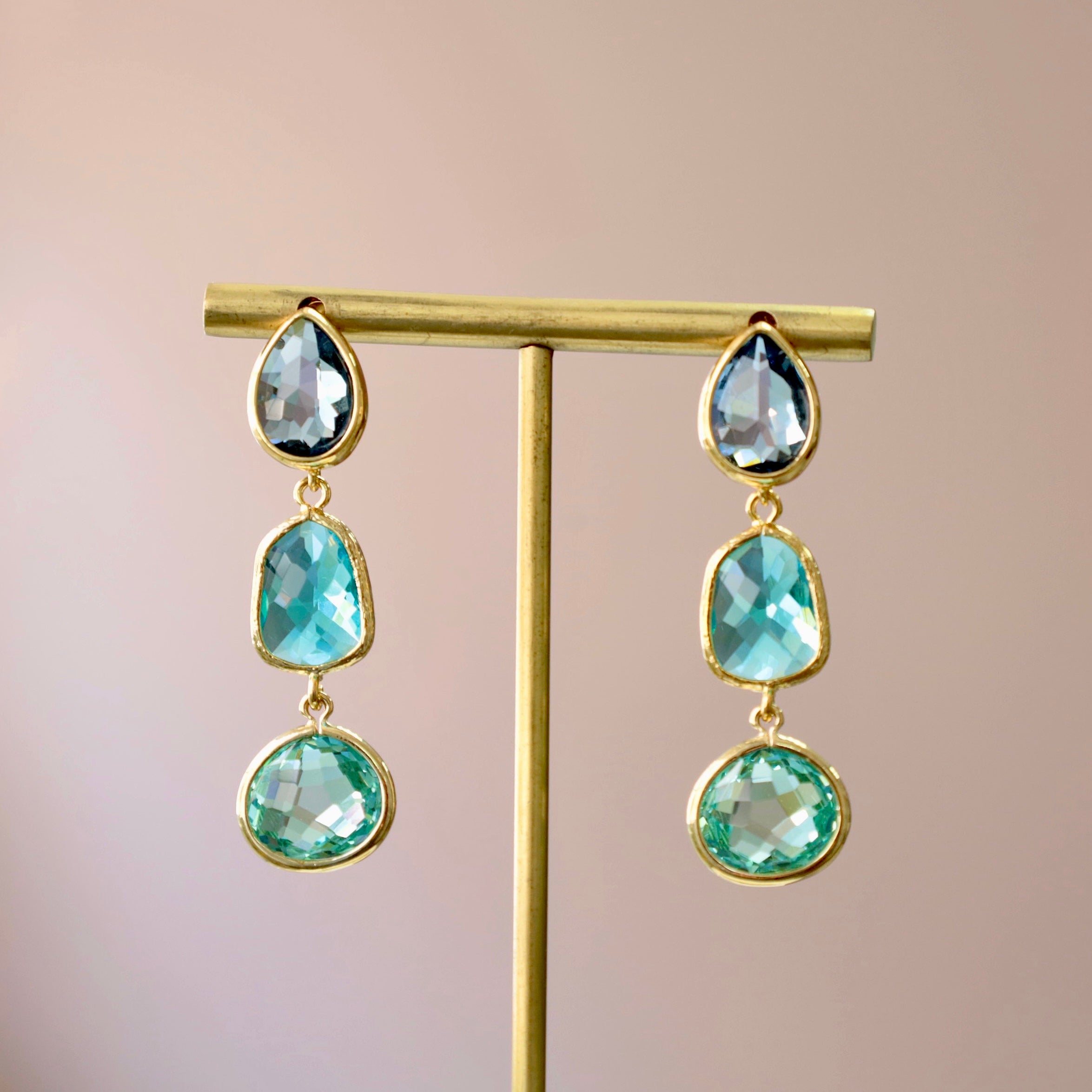 No Caribbean Blues Earrings by Kelly Saks