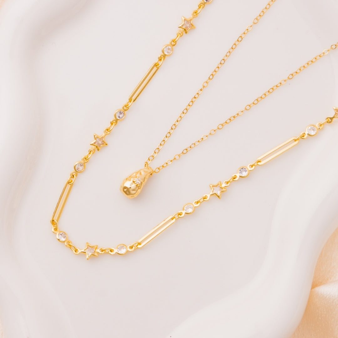 taudrey drop it necklace 2 layered