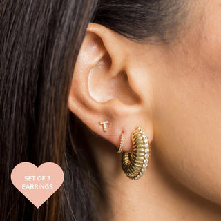 taudrey girl earring stack
